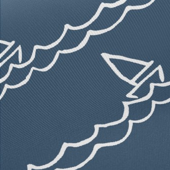 Sailboat And Waves Twill