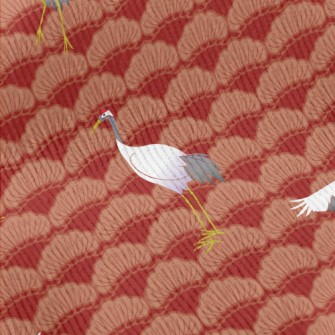 Japanese Crane Pattern Standard Corduroy