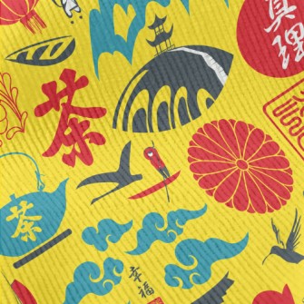 Japanese Cultural Pattern Standard Corduroy