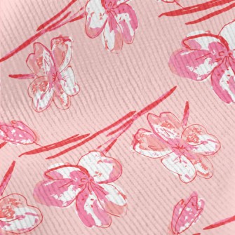 Hand Drawn Cherry Blossom Dood Standard Corduroy