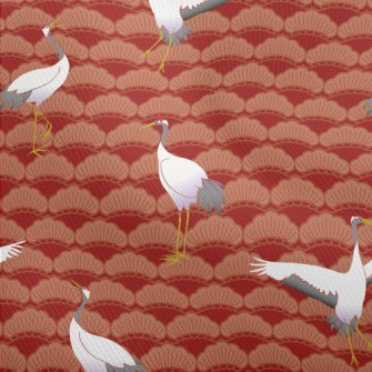 Japanese Crane Pattern Dobby