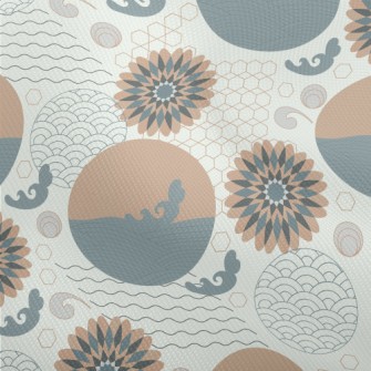 Japanese Retro Round Dobby