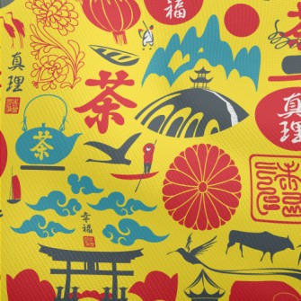 Japanese Cultural Pattern Dobby