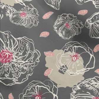 Abstract Hand Drawn Bouquet Micro Fleece