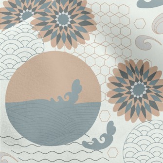 Japanese Retro Round Micro Fleece