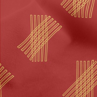 Rectangular Geometric Lines Micro Fleece