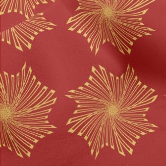 Gold Geometric Pattern Micro Fleece