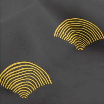 Hand Drawn Line Fan Micro Fleece