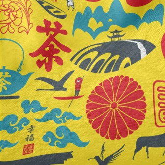 Japanese Cultural Pattern Minky