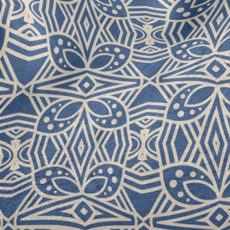 Retro Geometric Pattern Minky