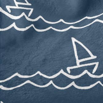 Sailboat And Waves Minky