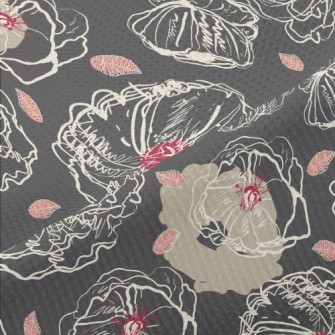 Abstract Hand Drawn Bouquet Piqué