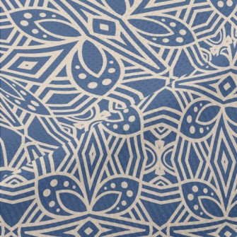 Retro Geometric Pattern Piqué