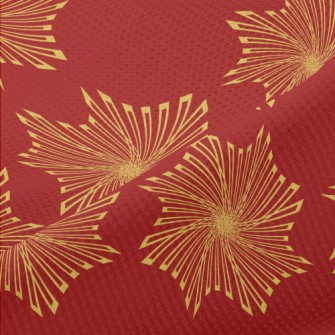 Gold Geometric Pattern Piqué