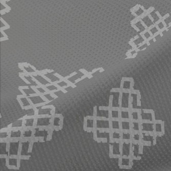 Grid Pattern Rhombus Piqué