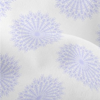 Purple Lace Snowflakes Lightweight Performance Linen