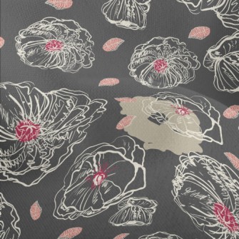 Abstract Hand Drawn Bouquet Lightweight Performance Linen