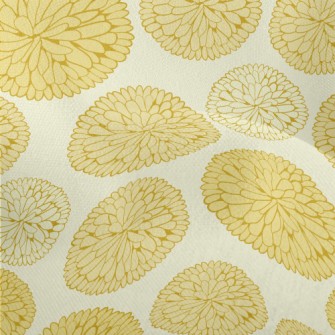 Hand Drawn Beautiful Chrysanth Lightweight Performance Linen