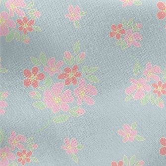 Elegant Hand-painted Bouquet Jersey Backed Fleece