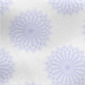 Purple Lace Snowflakes Jersey Backed Fleece