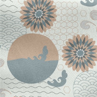 Japanese Retro Round Jersey Backed Fleece