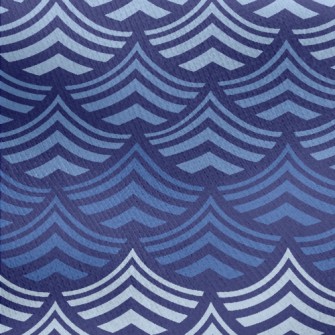 Cartoon Gradient Waves Jersey Backed Fleece