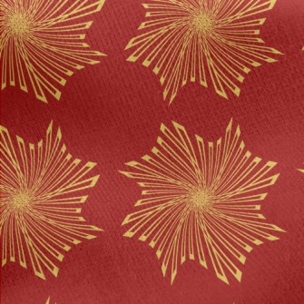 Gold Geometric Pattern Jersey Backed Fleece