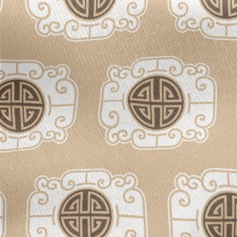 Retro Chinese Traditional Patt Jersey Backed Fleece