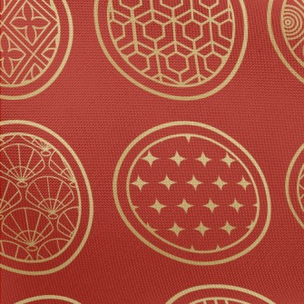 Traditional Pattern Round Pongee