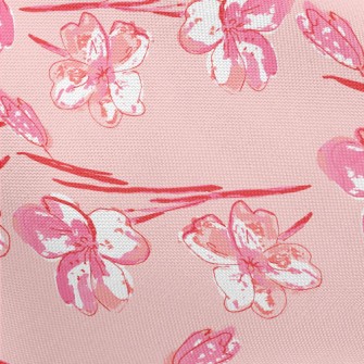 Hand Drawn Cherry Blossom Dood Pongee