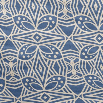Retro Geometric Pattern Pongee