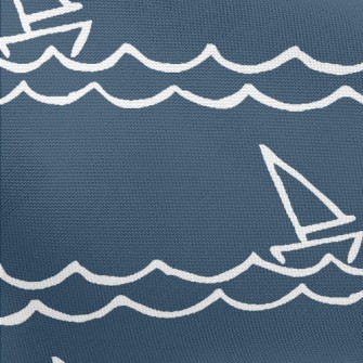 Sailboat And Waves Pongee