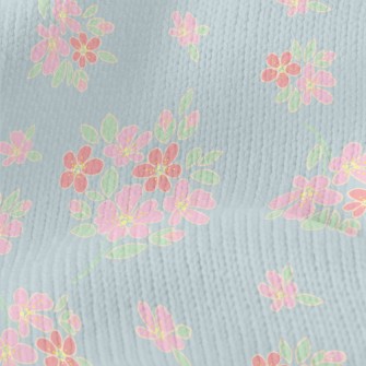 Elegant Hand-painted Bouquet Stretch Jersey