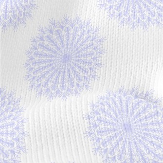 Purple Lace Snowflakes Stretch Jersey