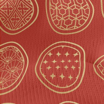 Traditional Pattern Round Stretch Jersey