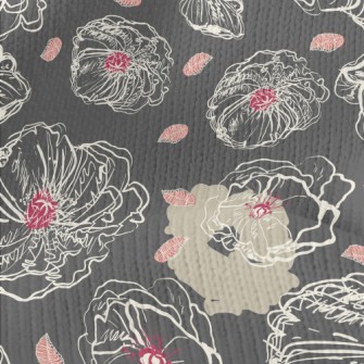 Abstract Hand Drawn Bouquet Stretch Jersey