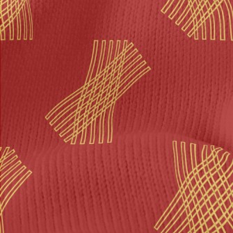 Rectangular Geometric Lines Stretch Jersey