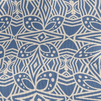 Retro Geometric Pattern Stretch Jersey