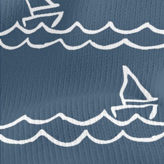 Sailboat And Waves Stretch Jersey