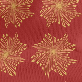 Gold Geometric Pattern Stretch Jersey