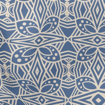 Retro Geometric Pattern Lightweight Cotton Poplin