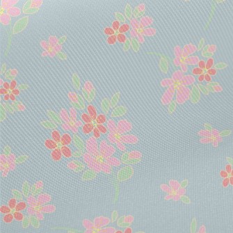 Elegant Hand-painted Bouquet Midweight Cotton Poplin