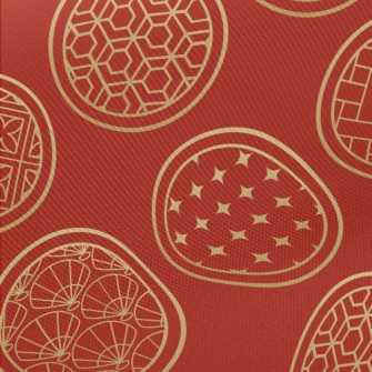 Traditional Pattern Round Midweight Cotton Poplin