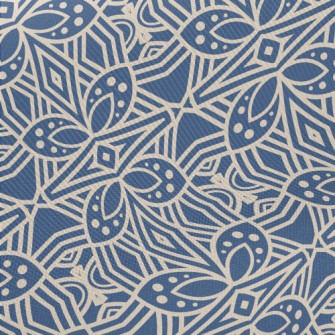 Retro Geometric Pattern Midweight Cotton Poplin