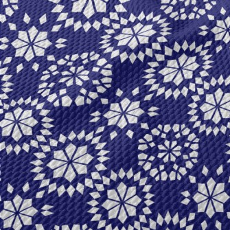 Geometric Snowflake Pattern Birdseye Piqué