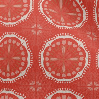 Red Kaleidoscope Flowers Chiffon