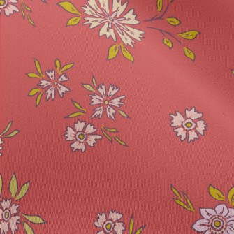 Hand Painted Delicate Flowers Chiffon