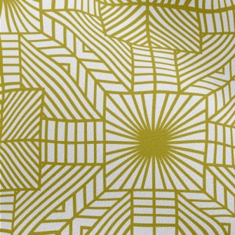 Modern Golden Geometric Patter Chiffon