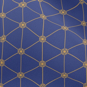 Golden Octagonal Pattern Chiffon