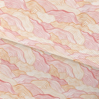 Orange Wave Pattern Waterproof Oxford